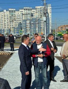 Мэр Новосибирска проинспектировал ход работ по созданию памятника Г.П. Лыщинскому