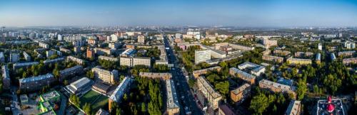 Панорама НГТУ со стороны площади К. Маркса